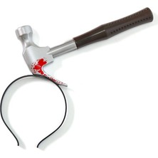 Fantastik Store Kafaya Saplanmış Kahverengi Saplı Çekiç Şaka Tacı - Lisinya