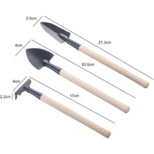 Fantastik Store 3 Parça Mini Bitki Hobi Seti - Bahçe Saksı Sukulent  Bakım Çapa-Tırmık-Kürek - Lisinya