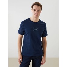 Lc Waikiki Yeni Sezon Bisiklet Yaka Kısa Kollu Baskılı Penye Erkek Tişört