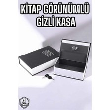 Fantastik Store Büyük Boy Anahtarlı Kitap Görünümlü Gizli Kasa Çelik Kasa Altın Kasası - Lisinya