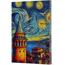Fantastik Store Van Gogh 5 - Galata Çizgili Yan Boyamalı Defter