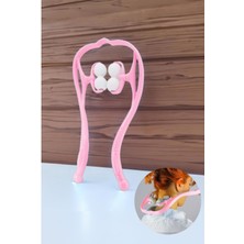 Fantastik Store Boyun Bacak Ayak Bel Masaj Aleti Çok Fonksiyonlu Manuel 4 Tekerlekli - Pembe - Lisinya