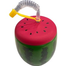 Fantastik Store Karpuz Tasarımlı Pipetli Suluk 900 ml - Lisinya