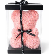 Ayıcık Siyah Gül Kutulu Rose Bear Lüks Romantik Hediye