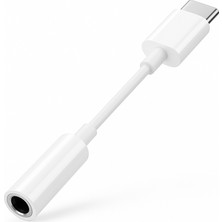 Voultage Usb-C To 3.5mm Jak Kulaklık Adaptörü - Dijital Dönüştürücü - Tüm Cihazlarla Uyumlu - Beyaz - Kompakt Tasarım - Yüksek Kaliteli Ses - Taşınabilir