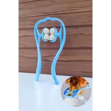 Fantastik Store Boyun Bacak Ayak Bel Masaj Aleti Çok Fonksiyonlu Manuel 4 Tekerlekli - Mavi - Lisinya