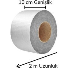 Fantastik Store Folyo Kauçuk Bant Yapışkanlı Su Geçirmez Çatı Boru Tamir Bandı (2metre x 10 Cm) - Lisinya