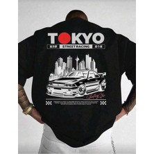 Divin Tokyo Baskılı Tişört –oversıze Şık Tasarım