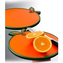 Portakal Figürlü Kaydırmaz Kesme Tahtası Doğrama Panosu - Lisinya