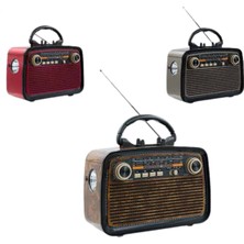 Fantastik Store Bluetooth Hoparlör Ahşap Renk Vintage Işıklı Nostaljik Radyo Fm Ahşap Görünümlü - Lisinya