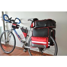 Fantastik Store Bisiklet Çok Amaçlı Heybe Çanta  Kadro Üstü Telefon Tutuculu - Siyah - Lisinya