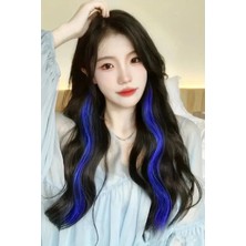 Caş Dekorasyon Lacivert Renk Yan Çıtçıt Postiş-50 Cm- (2 Adet)