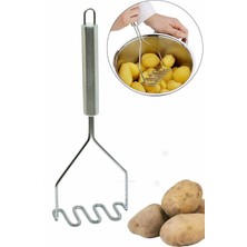 Fantastik Store Inox Paslanmaz Metal Patates Ezici Püre Yapıcı 27 cm - Lisinya