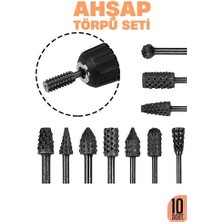 Ahşap Oyma Törpü Seti – 10'lu Matkap Ucuna Şekillendirme Takımı  Nemere