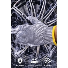 Liground Metalik Jant Temizleme Eldiveni Çizmez Araç Yıkama Eldiveni Hassas Oto Detay Temizlik Eldiveni