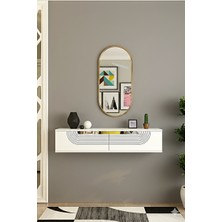 Yumedi Design DA1202BS - Dünya Dresuar , Raf 120CM Beyaz-Silver