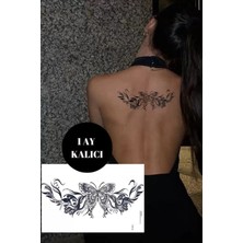 Caş Dekorasyon Kelebek Motif 12 Saat Sonra Kararan Geçici Dövme Tattoo