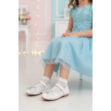 Ayakkabı Fuarı Elit HY-F-509-26Y Filet Kız Çocuk Babet Sedef
