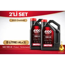 Motorx Motul 4100 Protect 10W40 Motor Yağı 4l X2 (8 Litre) 2025 Üretim 4x4 Performance
