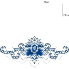 Caş Dekorasyon Çiçek Motif 12 Saat Sonra Kararan Geçici Dövme Tattoo