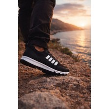 Neostep Unisex Siyah Beyaz Nefes Alabilen Bağcıklı Spor Ayakkabı