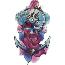 Caş Dekorasyon Çapa Figürlü Mini Geçici Dövme Tattoo