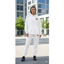 Divin Kadın Baskılı I Oversize Sweatahırt -Eşofman Altı 2li Takım