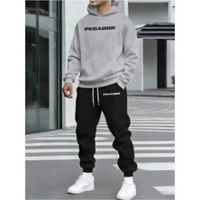 Divin Unısıx Baskılı I Oversize Sweatahırt -Eşofman Altı 2li Takım