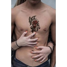 Caş Dekorasyon Büyük Boy Tribal Gül Geçici Dövme Tattoo