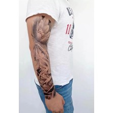 Caş Dekorasyon Geçici Çiçek Kol Dövme Tattoo