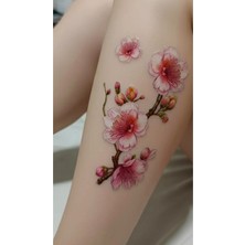 Caş Dekorasyon Geçici Çiçek Figürlü Dövme Tatto