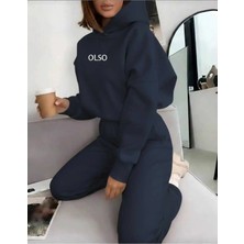 Divin Kadın Baskılı I Oversize Sweatahırt -Eşofman Altı 2li Takım