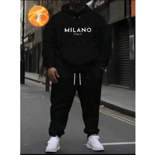 Divin Erkek Baskılı Oversize Sweatahırt -Eşofman Altı 2li Takım