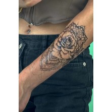 Caş Dekorasyon Gül Figürlü Geçici Dövme Tattoo