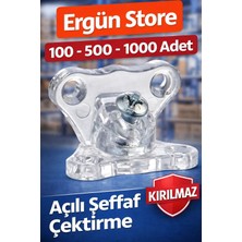 Ergün Store Açılı Şeffaf Çektirme Köşe Plastik Kırılmaz Dolap Bağlantı Elemanı