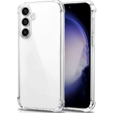 Braventa Collection S23 Fe Uyumlu Anti Shock Darbe Emici S23 Fe (6.4') Şeffaf Silikon Tpu Kılıf, Transparent S23 Fe Anti