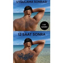 Caş Dekorasyon Kurukafa Motifli 12 Saat Sonra Kararan Geçici Dövme Tattoo