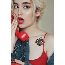 Caş Dekorasyon Geçici Kral Tacı Dövme Seti Tattoo