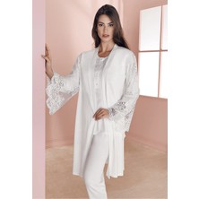 Freshness Espuar 757 Penye 3'lü Sabahlık Pijama Takımı