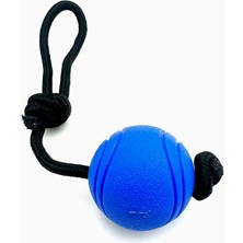 Braventa Collection Tasma Market Mavi Halatlı Yumuşak Dokulu Köpek Eğitim Topu Oyuncağı Mavi