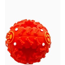 Braventa Collection Tasma Market Turuncu Sesli Premium Köpek Oyun Topu Turuncu