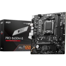 Braventa Collection Msı MB Pro B650M-B Am5 Ddr5 6800MHZ(OC) HDMI VGA M.2 Usb3.2 2.5g Lan Matx
