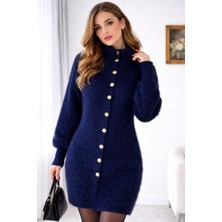 Nirva Butik Angora Kumaş Yumuş Yumuş Düğmeli Hırka