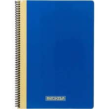 Braventa Collection Pruva Ofis Serisi, A4 120 Yaprak Çizgili Karton Kapaklı Pet Spiralli Defter, Mavi