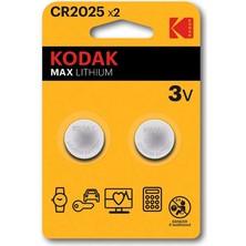 Braventa Collection Kodak 2 Adet Ultra Lityum CR2025 Para Pil