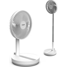 Braventa Collection Xenon Katlanabilir Vantilatör Doğal Rüzgar Şarj Edilebilir Bataryalı 4 Hız Kademeli Ultra Sessiz Taş
