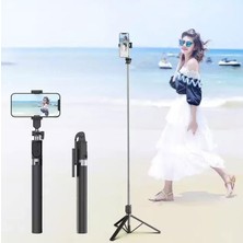 Braventa Collection Bluetooth Kumandalı Telefon Tripodu – Ayarlanabilir Yükseklikli Selfie Çubuğu, Masaüstü ve Portatif