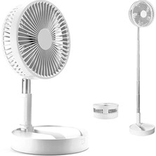 Braventa Collection Clwhj Taşınabilir Vantilatör, Şarj Edilebilir, Ayaklı ve Masa Vantilatörü, Katlanabilir Teleskopik V