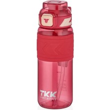 Braventa Collection Tkk 600ML Pipetli/pipetsiz Kullanıma Uygun Ölçü Skalalı Spor Matara (Pembe)