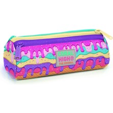 Braventa Collection High Pembe Dondurma Üç Bölmeli Kalem Çantası - Kız Çocuk